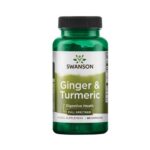 Swanson Full Spectrum Ginger & Turmeric | 60 كبسولة | زنجبيل وكركم لدعم الهضم وصحة المفاصل ومضادات الأكسدة
